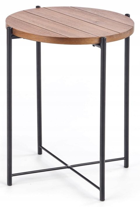 Halmar ława TANAKA S MDF+okleina jasny orzech / czarny stal malowana fi 40 Halmar ława TANAKA S MDF+okleina jasny orzech / czarny stal malowana fi 40