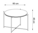 Halmar ława TANAKA MDF+ okleina jasny orzech / czarny stal malowana fi 60