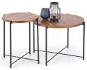 Halmar ława TANAKA MDF+ okleina jasny orzech / czarny stal malowana fi 60 Halmar ława TANAKA MDF+ okleina jasny orzech / czarny stal malowana fi 60
