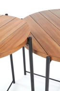 Halmar ława TANAKA MDF+ okleina jasny orzech / czarny stal malowana fi 60 Halmar ława TANAKA MDF+ okleina jasny orzech / czarny stal malowana fi 60