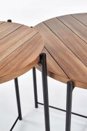 Halmar ława TANAKA MDF+ okleina jasny orzech / czarny stal malowana fi 60 Halmar ława TANAKA MDF+ okleina jasny orzech / czarny stal malowana fi 60