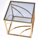 Halmar ława UNIVERSE KWADRAT stelaż stal - złoty, szkło - dymiony 55x55 Halmar ława UNIVERSE KWADRAT stelaż stal - złoty, szkło - dymiony 55x55