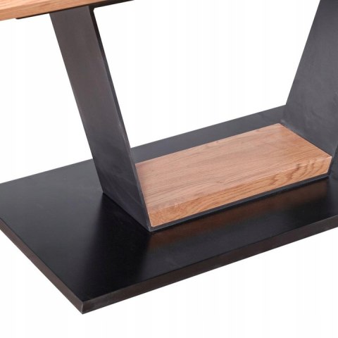 Halmar stół URBANO rozkładany, blat - dąb złoty, noga - czarny/dąb złoty, MDF fornir, MDF lakier 160-220x90 Halmar stół URBANO rozkładany, blat - dąb złoty, noga - czarny/dąb złoty, MDF fornir, MDF lakier 160-220x90