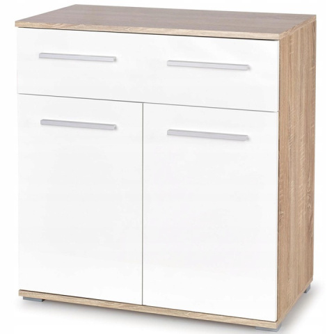 KOMODA Z SZUFLADĄ LIMA KM-1 Halmar DĄB SONOMA / BIAŁY POŁYSK PŁYTA LAMINOWANA OBRZEŻA ABS ABS 77x40 DO SYPIALNI POKOJU SALONU KOMODA Z SZUFLADĄ LIMA KM-1 Halmar DĄB SONOMA / BIAŁY POŁYSK PŁYTA LAMINOWANA OBRZEŻA ABS ABS 77x40 DO SYPIALNI POKOJU SALONU
