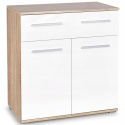KOMODA Z SZUFLADĄ LIMA KM-1 Halmar DĄB SONOMA / BIAŁY POŁYSK PŁYTA LAMINOWANA OBRZEŻA ABS ABS 77x40 DO SYPIALNI POKOJU SALONU KOMODA Z SZUFLADĄ LIMA KM-1 Halmar DĄB SONOMA / BIAŁY POŁYSK PŁYTA LAMINOWANA OBRZEŻA ABS ABS 77x40 DO SYPIALNI POKOJU SALONU