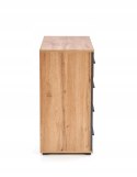 Halmar komoda LIMA KM-3 dąb wotan/popielaty MDF laminat obrzeża ABS 77x40, 4 szuflady Halmar komoda LIMA KM-3 dąb wotan/popielaty MDF laminat obrzeża ABS 77x40, 4 szuflady