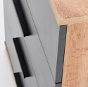Halmar komoda LIMA KM-3 dąb wotan/popielaty MDF laminat obrzeża ABS 77x40, 4 szuflady Halmar komoda LIMA KM-3 dąb wotan/popielaty MDF laminat obrzeża ABS 77x40, 4 szuflady