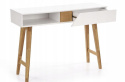 Halmar konsolka KN1 lite drewno naturalny / biały MDF lakier 110x35 Halmar konsolka KN1 lite drewno naturalny / biały MDF lakier 110x35