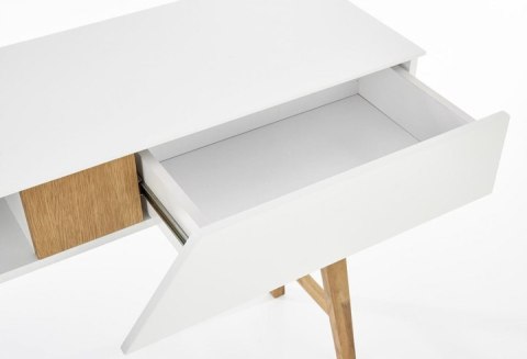 Halmar konsolka KN1 lite drewno naturalny / biały MDF lakier 110x35 Halmar konsolka KN1 lite drewno naturalny / biały MDF lakier 110x35
