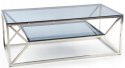 Halmar ława AURORA szkło dymiony, stal chromowana 120x60 Halmar ława AURORA szkło dymiony, stal chromowana 120x60