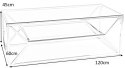 Halmar ława AURORA szkło dymiony, stal chromowana 120x60 Halmar ława AURORA szkło dymiony, stal chromowana 120x60