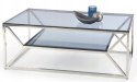 Halmar ława AURORA szkło dymiony, stal chromowana 120x60 Halmar ława AURORA szkło dymiony, stal chromowana 120x60