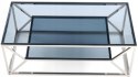 Halmar ława AURORA szkło dymiony, stal chromowana 120x60 Halmar ława AURORA szkło dymiony, stal chromowana 120x60