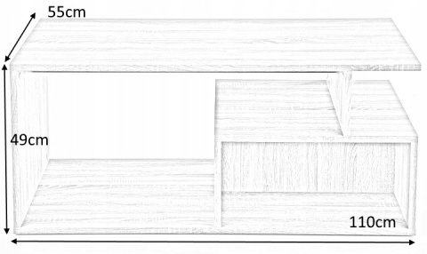 Halmar ława COMBO kolor dąb sonoma/biały, płyta okleinowana, 110x55 Halmar ława COMBO kolor dąb sonoma/biały, płyta okleinowana, 110x55
