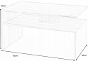 Halmar ława SIGMA kolor dąb wotan/czarny, płyta meblowa okleinowana 90x50 Halmar ława SIGMA kolor dąb wotan/czarny, płyta meblowa okleinowana 90x50