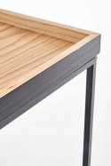 Halmar ława YAVA MDF okleina dąb naturalny / stal malowana proszkowo czarny 42x42 Halmar ława YAVA MDF okleina dąb naturalny / stal malowana proszkowo czarny 42x42