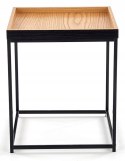 Halmar ława YAVA MDF okleina dąb naturalny / stal malowana proszkowo czarny 42x42 Halmar ława YAVA MDF okleina dąb naturalny / stal malowana proszkowo czarny 42x42