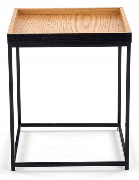 Halmar ława YAVA MDF okleina dąb naturalny / stal malowana proszkowo czarny 42x42 Halmar ława YAVA MDF okleina dąb naturalny / stal malowana proszkowo czarny 42x42