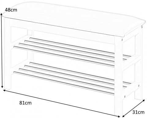 ŁAWKA STOJAK NA BUTY Z SIEDZISKIEM ST11 Halmar STAL CHROMOWANA MDF biały / EKOSKÓRA POPIELATY ŁAWKA STOJAK NA BUTY Z SIEDZISKIEM ST11 Halmar STAL CHROMOWANA MDF biały / EKOSKÓRA POPIELATY
