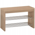 ŁAWKA STOJAK NA BUTY SZAFKA ST7 Halmar DĄB SONOMA MDF laminat stal chromowana 80x30 ŁAWKA STOJAK NA BUTY SZAFKA ST7 Halmar DĄB SONOMA MDF laminat stal chromowana 80x30