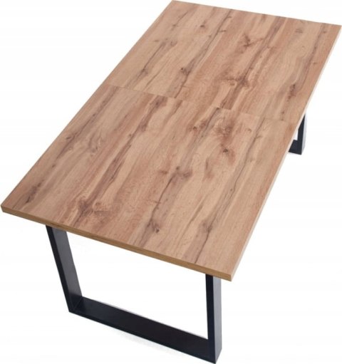 STÓŁ ROZKŁADANY VENOM 135-185 x 85 cm Halmar BLAT DĄB WOTAN laminat OBRZEŻA ABS nogi stal malowana CZARNE STÓŁ ROZKŁADANY VENOM 135-185 x 85 cm Halmar BLAT DĄB WOTAN laminat OBRZEŻA ABS nogi stal malowana CZARNE