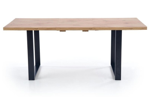 STÓŁ ROZKŁADANY VENOM 135-185 x 85 cm Halmar BLAT DĄB WOTAN laminat OBRZEŻA ABS nogi stal malowana CZARNE STÓŁ ROZKŁADANY VENOM 135-185 x 85 cm Halmar BLAT DĄB WOTAN laminat OBRZEŻA ABS nogi stal malowana CZARNE