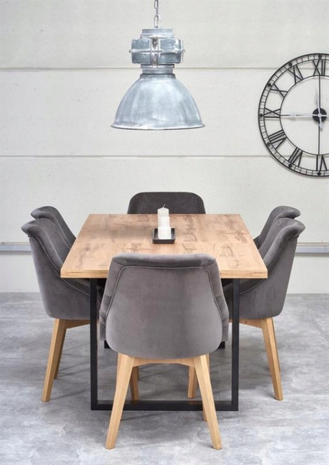STÓŁ ROZKŁADANY VENOM 135-185 x 85 cm Halmar BLAT DĄB WOTAN laminat OBRZEŻA ABS nogi stal malowana CZARNE STÓŁ ROZKŁADANY VENOM 135-185 x 85 cm Halmar BLAT DĄB WOTAN laminat OBRZEŻA ABS nogi stal malowana CZARNE