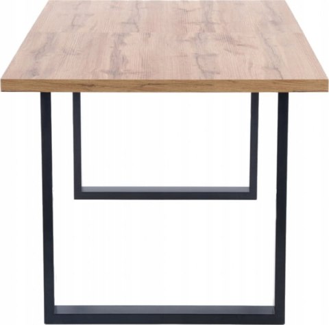STÓŁ ROZKŁADANY VENOM 135-185 x 85 cm Halmar BLAT DĄB WOTAN laminat OBRZEŻA ABS nogi stal malowana CZARNE STÓŁ ROZKŁADANY VENOM 135-185 x 85 cm Halmar BLAT DĄB WOTAN laminat OBRZEŻA ABS nogi stal malowana CZARNE