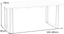 STÓŁ ROZKŁADANY VENOM 135-185 x 85 cm Halmar BLAT DĄB WOTAN laminat OBRZEŻA ABS nogi stal malowana CZARNE STÓŁ ROZKŁADANY VENOM 135-185 x 85 cm Halmar BLAT DĄB WOTAN laminat OBRZEŻA ABS nogi stal malowana CZARNE