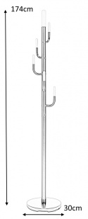 Halmar wieszak stojący W62 stal malowana czarny / lite drewno naturalny, na ubrania Halmar wieszak stojący W62 stal malowana czarny / lite drewno naturalny, na ubrania
