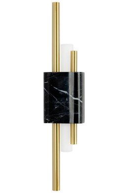 King Home Kinkiet EVANS czarny - LED, marmur, szkło mrożone