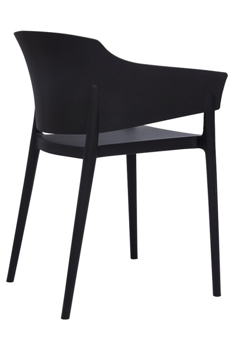 King Home Krzesło BIG BACK czarne - polipropylen - do jadalni, restauracji, biura King Home Krzesło BIG BACK czarne - polipropylen - do jadalni, restauracji, biura