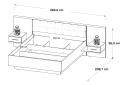 Meble Forte BELLEVUE BLQL161B-N09 Łóżko z szafkami nocnymi Dąb Szlachetny/Dąb Czarny