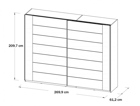 Meble Forte BELLEVUE BLQS128E1-N09 Szafa ubraniowa Dąb Szlachetny/Dąb Czarny Meble Forte BELLEVUE BLQS128E1-N09 Szafa ubraniowa Dąb Szlachetny/Dąb Czarny