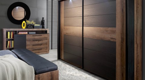 Meble Forte BELLEVUE BLQT011-N09 Ławka ze schowkiem Dąb Szlachetny/Czarny Meble Forte BELLEVUE BLQT011-N09 Ławka ze schowkiem Dąb Szlachetny/Czarny