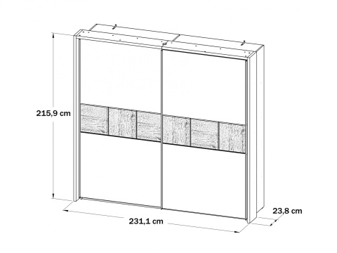Meble Forte JAKOBINA LUXZ02B2-D76 Listwy okalające do szafy RCQS92411-C795 Dąb klepkowy Meble Forte JAKOBINA LUXZ02B2-D76 Listwy okalające do szafy RCQS92411-C795 Dąb klepkowy