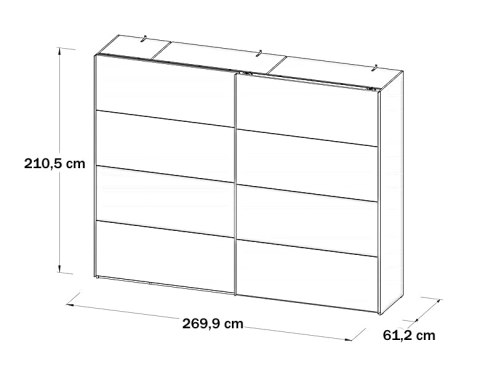 Meble Forte JAKOBINA RCQS12411-C795 Szafa ubraniowa Dąb klepkowy /Dąb czarny Meble Forte JAKOBINA RCQS12411-C795 Szafa ubraniowa Dąb klepkowy /Dąb czarny