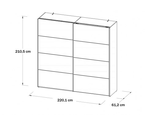 Meble Forte JAKOBINA RCQS92411-C795 Szafa ubraniowa Dąb klepkowy /Dąb czarny Meble Forte JAKOBINA RCQS92411-C795 Szafa ubraniowa Dąb klepkowy /Dąb czarny