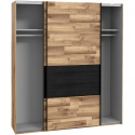 Meble Forte JAKOBINA RCQS92411-C795 Szafa ubraniowa Dąb klepkowy /Dąb czarny Meble Forte JAKOBINA RCQS92411-C795 Szafa ubraniowa Dąb klepkowy /Dąb czarny