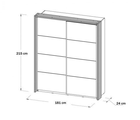 Meble Forte STARLET WHITE RDNZ02B-Z38 Listwy okalające z oświetleniem do szafy STPS824E1-C04 Meble Forte STARLET WHITE RDNZ02B-Z38 Listwy okalające z oświetleniem do szafy STPS824E1-C04