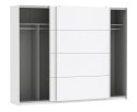 Meble Forte STARLET WHITE STPS124E1-C04 Szafa ubraniowa Biała Meble Forte STARLET WHITE STPS124E1-C04 Szafa ubraniowa Biała