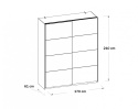 Meble Forte STARLET WHITE STPS824E1-C04 Szafa ubraniowa Biała Meble Forte STARLET WHITE STPS824E1-C04 Szafa ubraniowa Biała