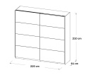 Meble Forte STARLET WHITE STPS924E1-C04 Szafa ubraniowa Biała Meble Forte STARLET WHITE STPS924E1-C04 Szafa ubraniowa Biała