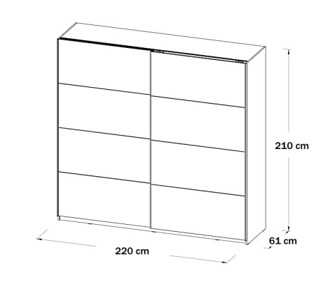 Meble Forte STARLET WHITE STPS924E1-C04 Szafa ubraniowa Biała Meble Forte STARLET WHITE STPS924E1-C04 Szafa ubraniowa Biała