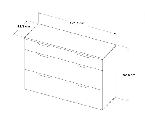 Meble Forte STARLET WHITE STWK211-V29 Komoda Biała Meble Forte STARLET WHITE STWK211-V29 Komoda Biała