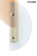 Moosee MOOSEE kinkiet LED VITRAL - błękitne i miedziane szklane półkola na metalowej złotej podstawie Moosee MOOSEE kinkiet LED VITRAL - błękitne i miedziane szklane półkola na metalowej złotej podstawie