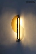 Moosee MOOSEE kinkiet LED VITRAL - błękitne i miedziane szklane półkola na metalowej złotej podstawie Moosee MOOSEE kinkiet LED VITRAL - błękitne i miedziane szklane półkola na metalowej złotej podstawie