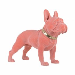 Richmond Interiors RICHMOND dekoracja DOG SPIKE różowy welur - figurka z żywicy