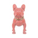 Richmond Interiors RICHMOND dekoracja DOG SPIKE różowy welur - figurka z żywicy Richmond Interiors RICHMOND dekoracja DOG SPIKE różowy welur - figurka z żywicy