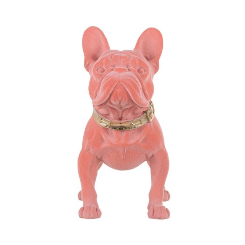 Richmond Interiors RICHMOND dekoracja DOG SPIKE różowy welur - figurka z żywicy Richmond Interiors RICHMOND dekoracja DOG SPIKE różowy welur - figurka z żywicy